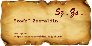 Szoó Zseraldin névjegykártya